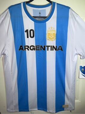 Messi Jersey #10 Argentina - Futbol AFA Licensed - Size XL